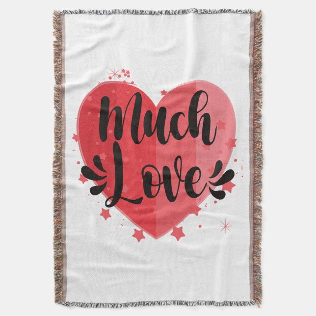 Viel Liebe, großes Herz Decke (Vorderseite Vertikal)