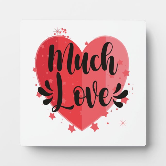 Viel Liebe, großes Herz Fotoplatte (Vorderseite)