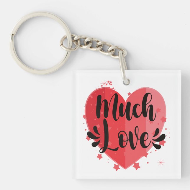 Viel Liebe, großes Herz Schlüsselanhänger (Vorderseite)