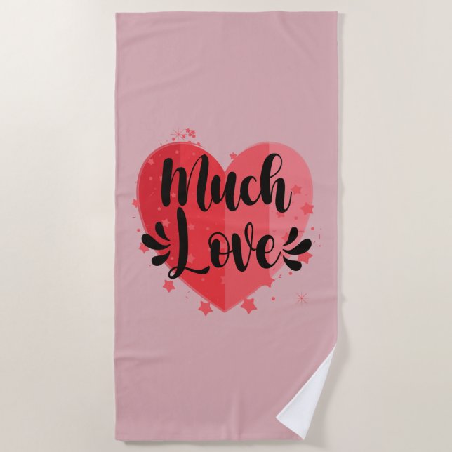 Viel Liebe, großes Herz Strandtuch (Vorderseite)