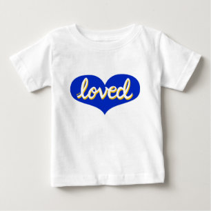 VIEL LIEBT - blaues Herz der Liebe - Baby T-shirt