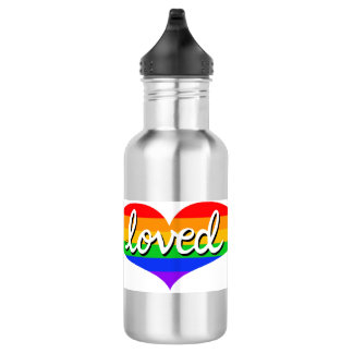VIEL LIEBT - Herz der Rainbow-Liebe Edelstahlflasche