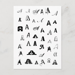 Viel Schriftart. Ihr Brief. Kundenspezifische Postkarte