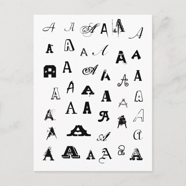 Viel Schriftart. Ihr Brief. Kundenspezifische Postkarte (Vorderseite)
