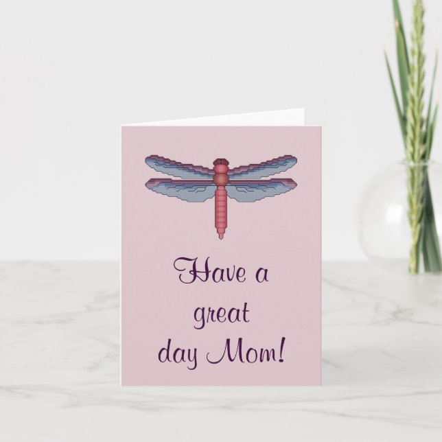 Viel Spaß bei der Mama! Libelle Notecard Karte (Vorderseite)