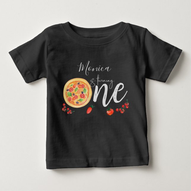 Viel Spaß, erster Pizza-Geburtstag Baby T-shirt (Vorderseite)