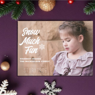 Viel Spaß im Schnee Kinder Foto Weihnachten