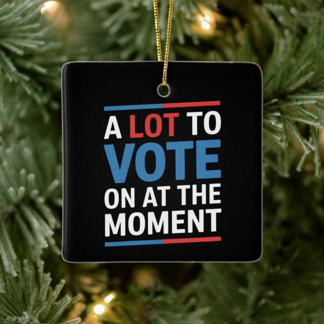 Viel zu wählen im Moment Funny Kamala 2024 Keramikornament (Baum)