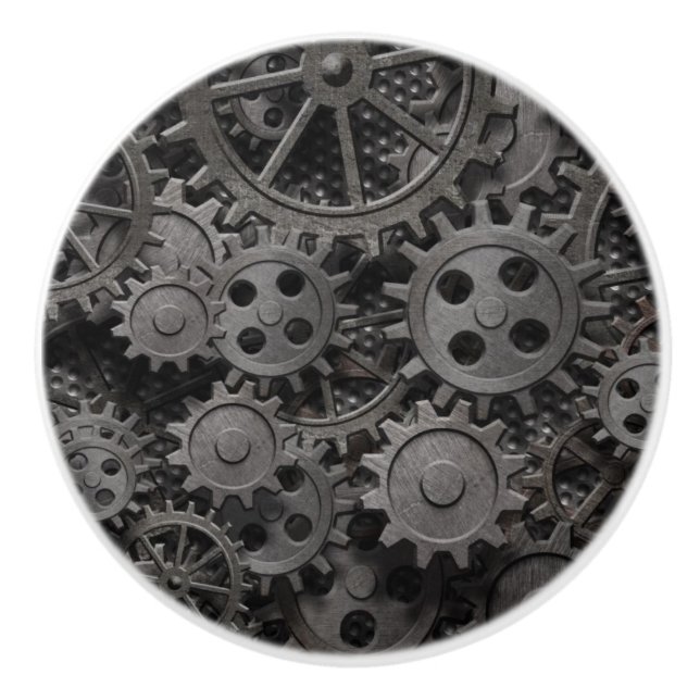 Viele alten rostigen Metallgänge oder Keramikknauf (Vorderseite)