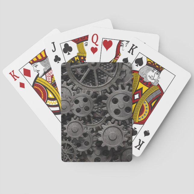 Viele alten rostigen Metallgänge oder Spielkarten (Rückseite)