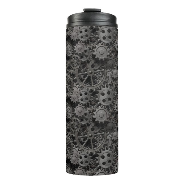 Viele alten rostigen Metallgänge oder Thermosbecher (Vorderseite)