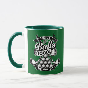Viele Bälle - lustiger Golf Tasse