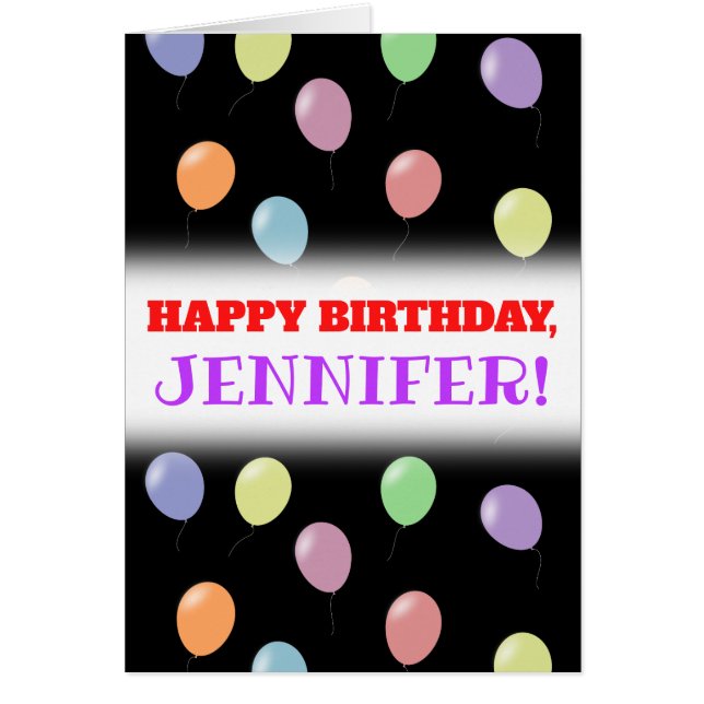 Viele Balloons mit Pastellfarben + Glücklicher Geb (Vorne)