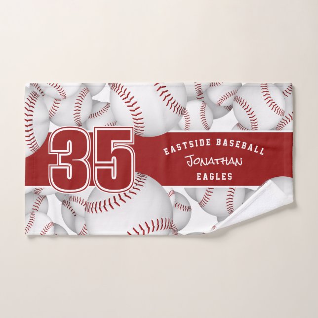 Viele Baseballs benutzerdefinierter Spieler und Te Badhandtuch Set (Handtuch)