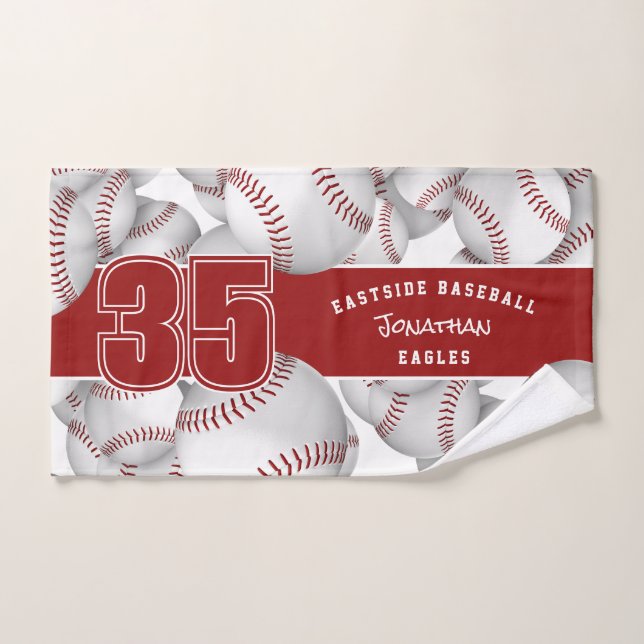 Viele Baseballs benutzerdefinierter Spieler und Te Handtuch (Handtuch)
