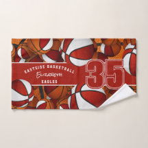 Viele Basketball-Basketball-Sittenname Rot Weiß