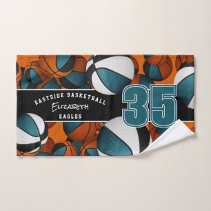 Viele Basketball-Sportarten aquamarinen Schwarzen Handtuch