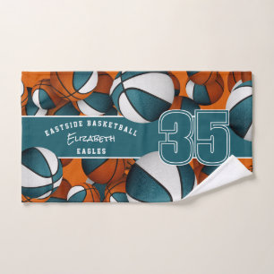 Viele Basketbälle nützliche Teamsportgeschenke aqu Handtuch