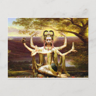 Viele bewaffneten Kwan Yin Postkarte