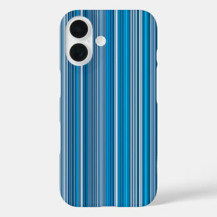 Viele blaue Streifen iPhone 16 Hülle