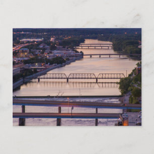 Viele Brücken überspannen den Grand River, Sunset- Postkarte