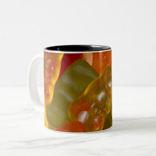 Viele bunte Gummibärchen Coffee Mug Zweifarbige Tasse
