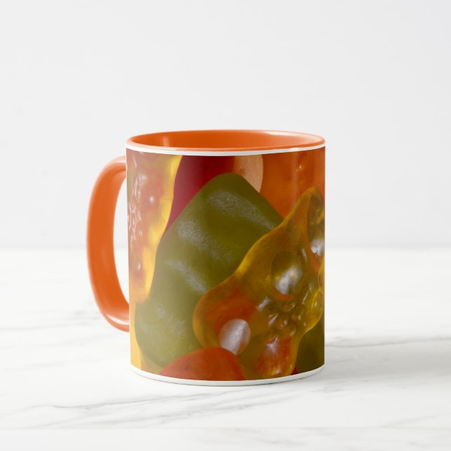 Viele bunte Gummibärchen Kaffee Tasse (Vorderseite Links)