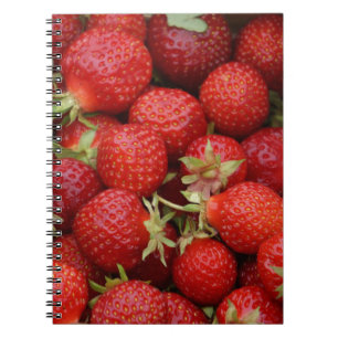Viele Erdbeeren Notizblock