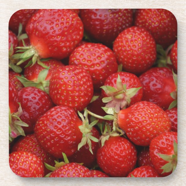 Viele Erdbeeren Untersetzer (Vorderseite)