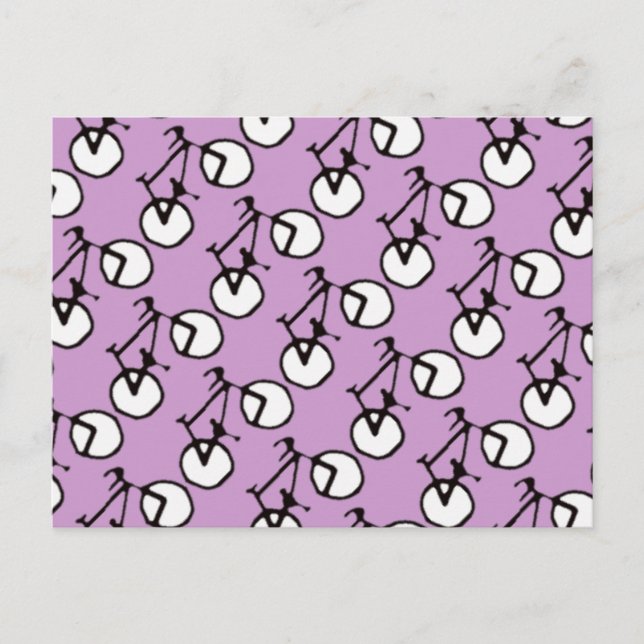 viele Fahrräder Postkarte (Vorderseite)