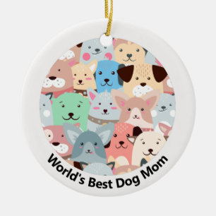 Viele farbenfrohe Hunde Design Keramik Ornament