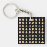 Viele farbenfrohe Niedliche Owls Muster