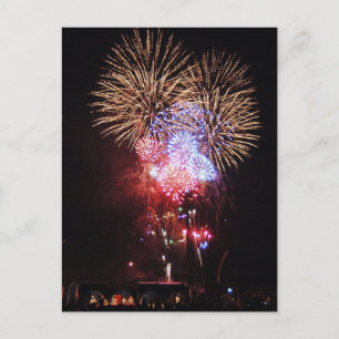 Viele Feuerwerke Postkarte