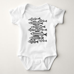 Viele Fische Baby Strampler