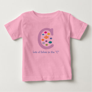 Viele Fische im "C"_mehrfarbigen Goldfisch 2 Baby T-shirt