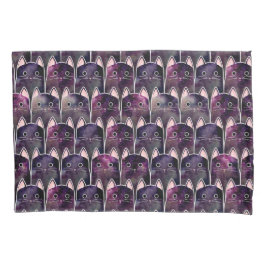 Viele Galaxy Cats Muster Kissenbezug