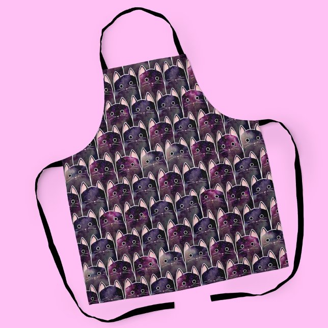 Viele Galaxy Cats Muster Schürze (Galaxy Cat Pattern Apron)