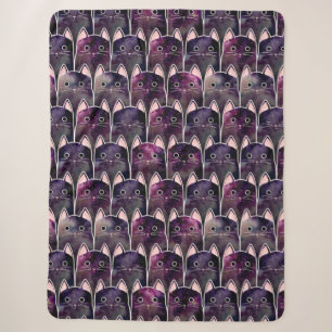 Viele Galaxy Cats Muster Sherpadecke