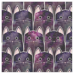 Viele Galaxy Cats Muster Stoff