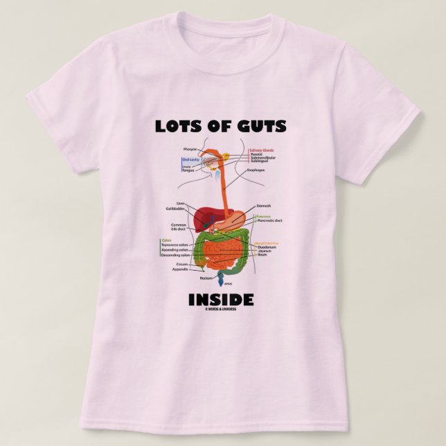 Viele Gedanken innen (Verdauungssystem) T-Shirt (Design vorne)