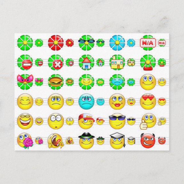 viele Gesichter Postkarte (Vorderseite)