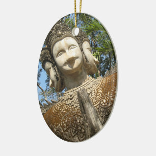 Viele Gesichter Wai ... Nong Khai, Isaan, Thailand Keramikornament