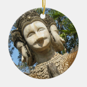 Viele Gesichter Wai ... Nong Khai, Isaan, Thailand Keramikornament