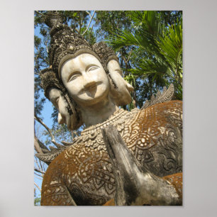 Viele Gesichter Wai ... Nong Khai, Isaan, Thailand Poster