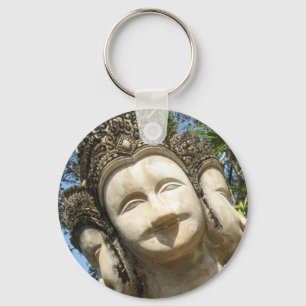 Viele Gesichter Wai ... Nong Khai, Isaan, Thailand Schlüsselanhänger