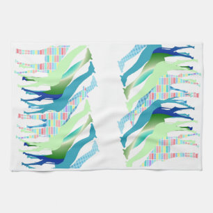 Viele Giraffen Design 1 Teetuch Geschirrtuch
