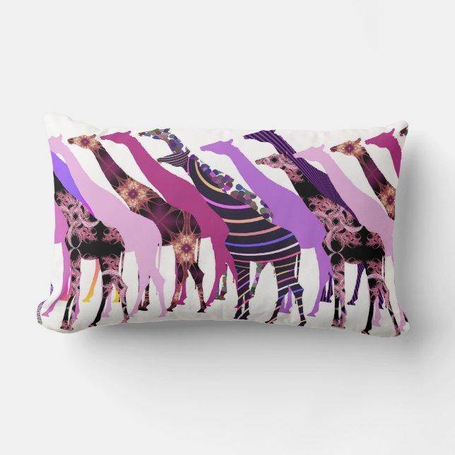 Viele Giraffen Design 2 Lendenkissen (Vorderseite)