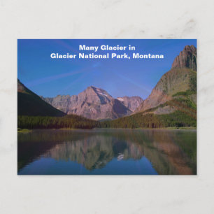 Viele Gletscher im Glacier National Park, Montana Postkarte