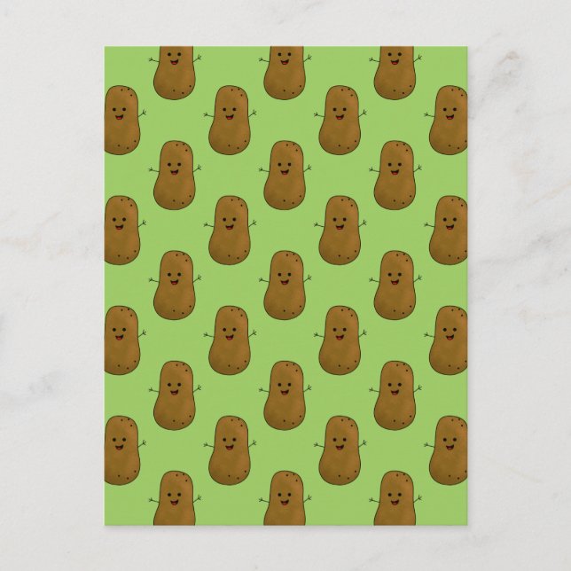 Viele glückliche Kartoffeln Postkarte (Vorderseite)