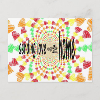 Viele Herzen von Zuhause Postkarte